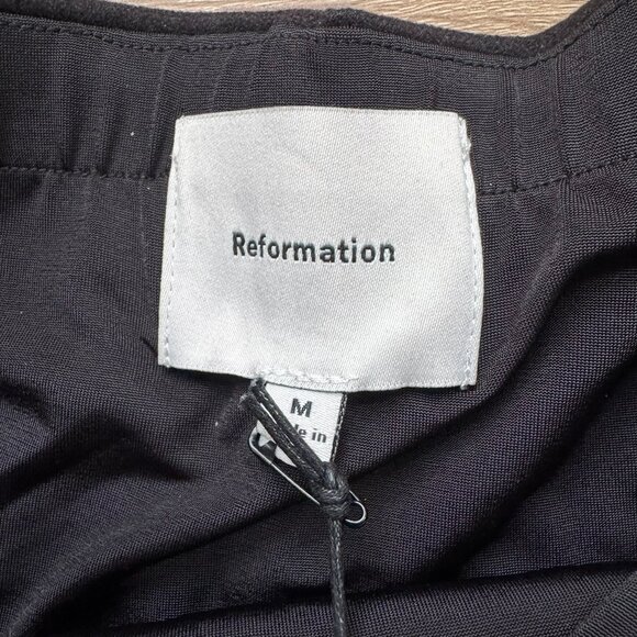 NWT Reformation Pears Knit Two Piece Pants Vest Set Black Medium - Picture 8 of 12